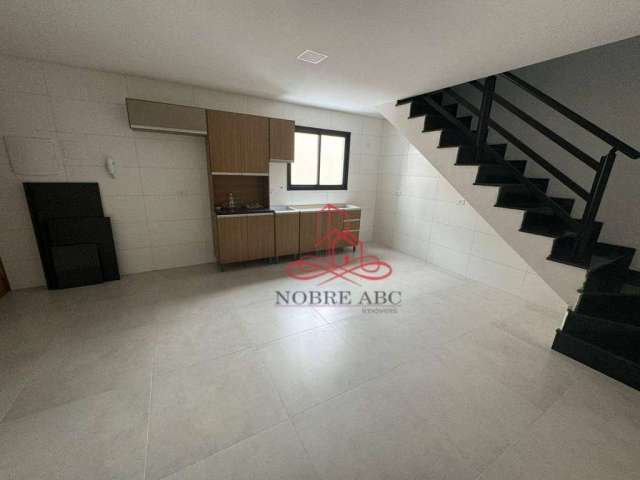 Cobertura com 2 dormitórios para alugar, 90 m² por R$ 3.100,00/mês - Vila Linda - Santo André/SP