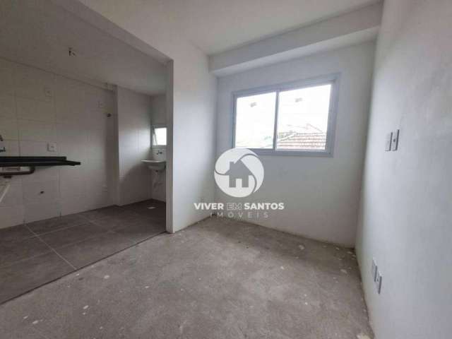 Apartamento com 2 dormitórios à venda, 41 m² por R$ 330.000,00 - Estuário - Santos/SP