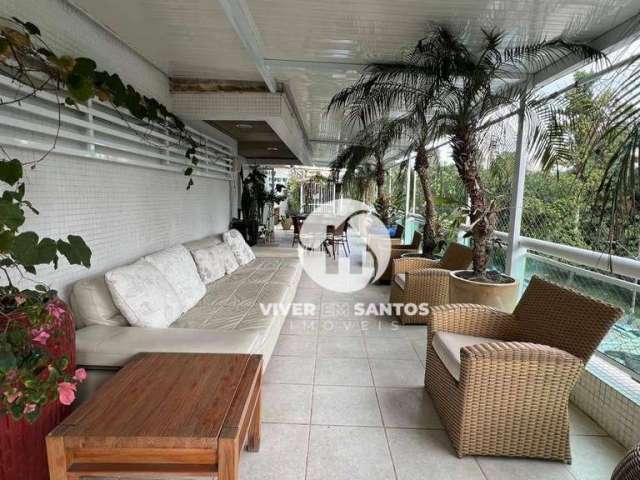 Apartamento Garden, 330 m² - venda por R$ 3.190.000,00 ou aluguel por R$ 25.200,00/mês - Aparecida - Santos/SP