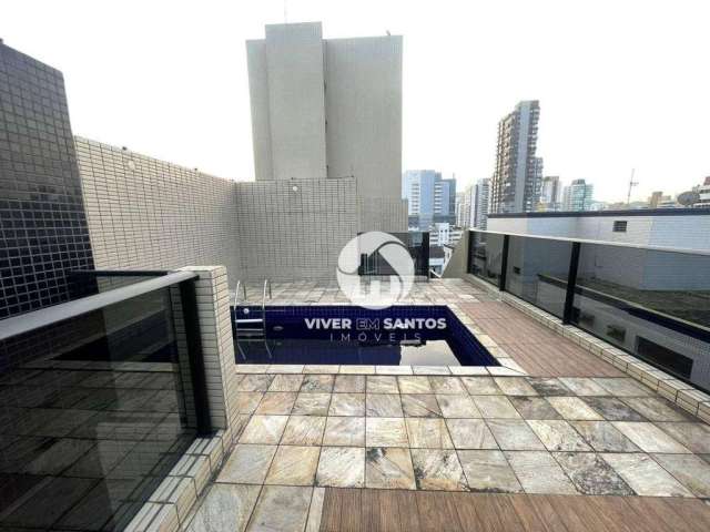 Cobertura com 2 dormitórios à venda, 235 m² por R$ 2.650.000,00 - Pompéia - Santos/SP