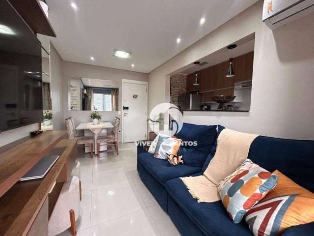 Apartamento com 2 dormitórios à venda, 49 m² por R$ 330.000,00 - Castelo - Santos/SP