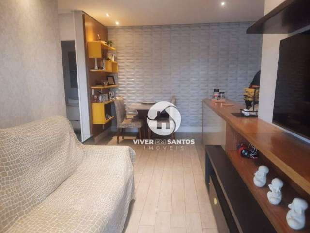 Apartamento com 2 dormitórios à venda, 64 m² por R$ 680.000,00 - Estuário - Santos/SP