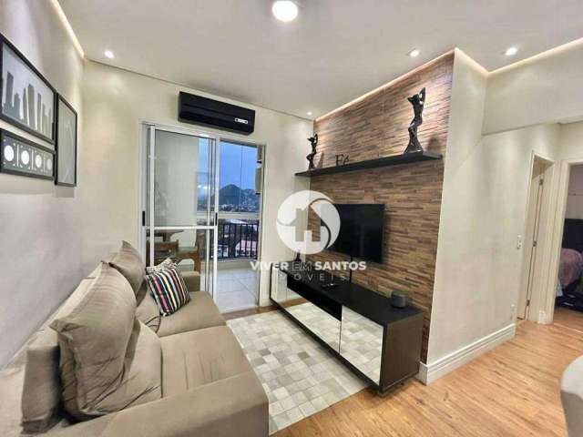 Apartamento com 2 dormitórios à venda, 59 m² por R$ 370.000,00 - Areia Branca - Santos/SP