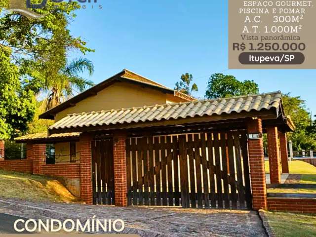 Casa térrea com 3 suítes à venda no Condomínio Horizonte Azul I, Itupeva-SP.