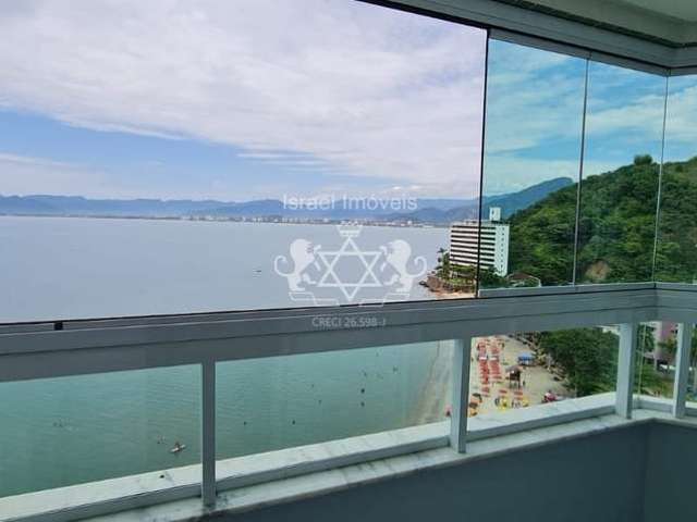 Ótimo apartamento à venda com 3 suítes frente mar na  Prainha, linda vista para Ilhabela, em Caragu