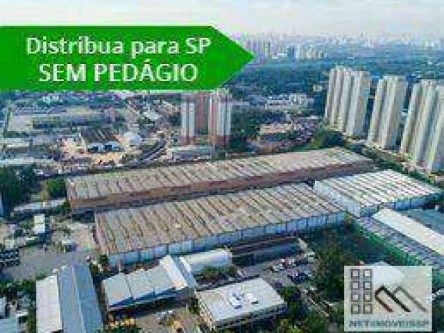 Galpão - CL (6.600m²), 6 Vagas, Infraestrutura completa. Localização estratégica, sem pedágio e sem zona de rodizio