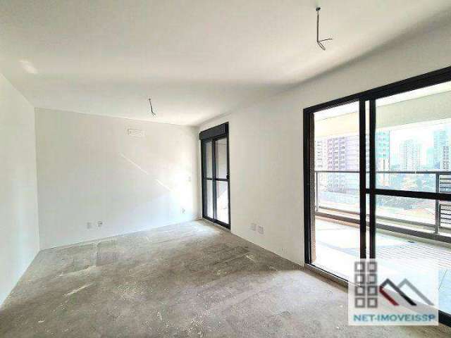 Apartamento 1 Dormitório (40,56m²), Varanda, 1 Vaga. A 100 metros da estação Brooklin do metrô