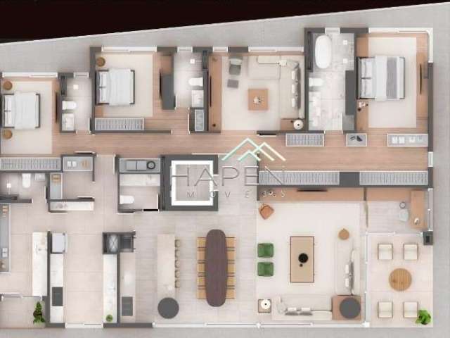 Apartamento com 3 quartos à venda na Rua Deputado Heitor Alencar Furtado, --, Ecoville, Curitiba por R$ 4.262.631