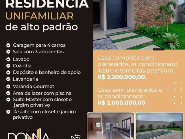 Casa em condomínio fechado com 4 quartos à venda na Rua Mário de Almeida Franco, Residencial Mário de Almeida Franco, Uberaba, 400 m2 por R$ 2.200.000