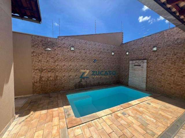 Casa com 3 dormitórios, 144 m² - venda por R$ 400.000,00 ou aluguel por R$ 2.563,42/mês - Pacaembu - Uberaba/MG