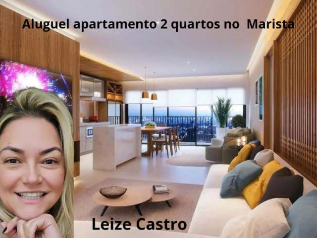 Aluguel apartamento novo a 50 m do parque areiao, 2 q, suite, lazer completo, Setor Marista, com armarios