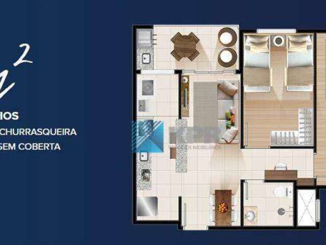 Apartamento à venda, 2 dormitórios, 2 vagas em Condomínio Clube Verano Home Resort!