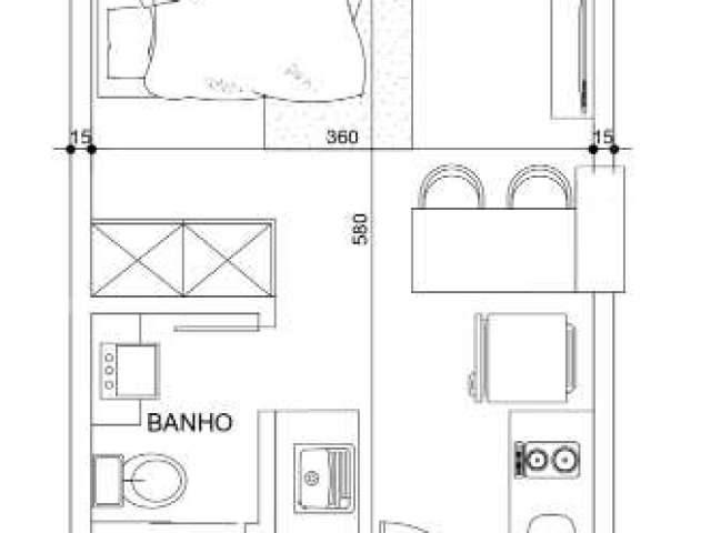 Apartamento com 1 quarto à venda - Buritis