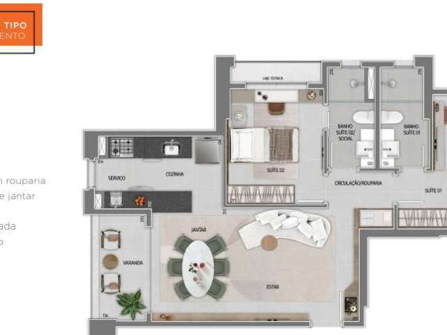 Apartamento com 2 quartos à venda - Savassi