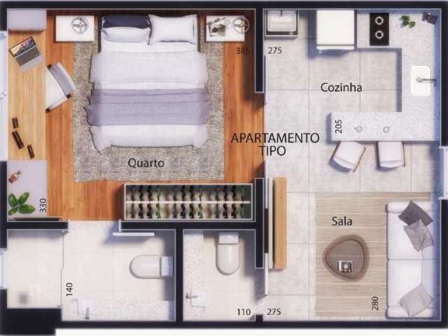 Apartamento com 1 quarto à venda - Ouro Preto