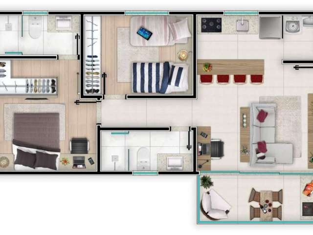 Apartamento com 2 quartos à venda - Santa Efigênia