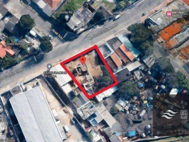 Terreno, 758 m² - venda por R$ 1.820.000,00 ou aluguel por R$ 12.000,00/mês - Vila Ré - São Paulo/SP