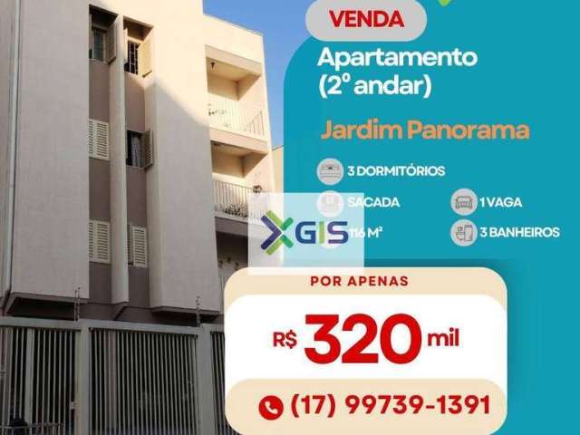 Apartamento - 3 Dormitórios - Jardim Panorama - R$ 320.000