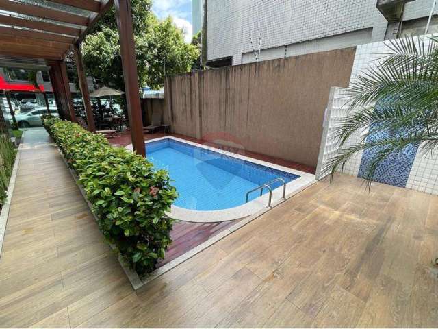 Vendo apartamento mobiliado, 35 m², 01 quarto, 01 vaga, piscina, na Tamarineira