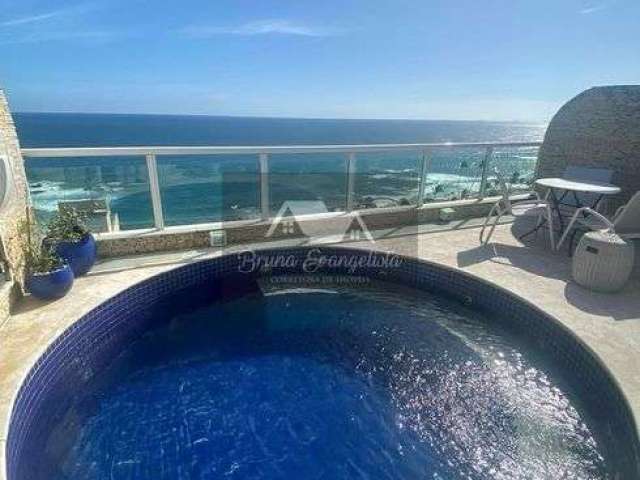 Cobertura com 3 suítes, vista mar panorâmica, piscina privativa, mobiliada, 3 vagas, em Ondina