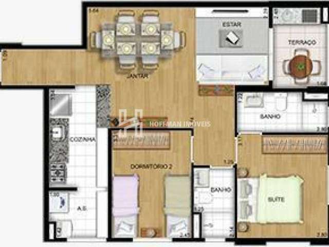 Apartamento com 2 quartos à venda na Rua Cristóvão Colombo, --, Vila América, Santo André, 66 m2 por R$ 890.000