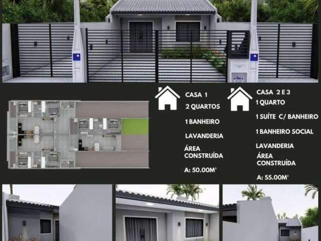 Casa Geminada com 2 Quartos e Fácil Acesso à BR-101