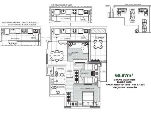 2 quartos com suite no Grand Quartier Rio2