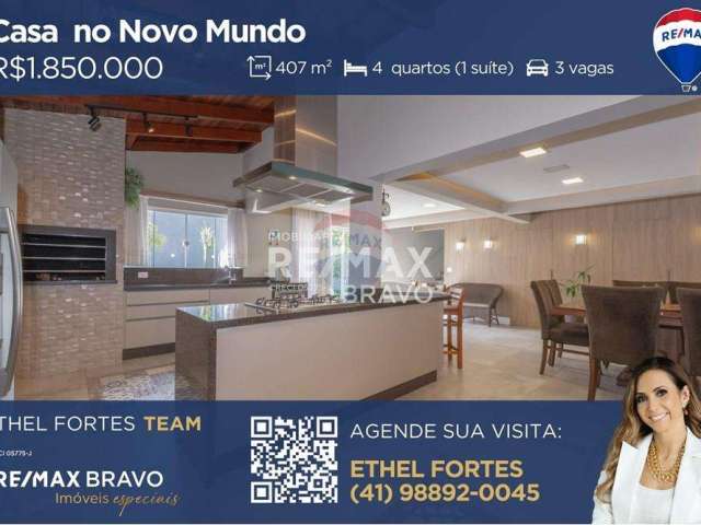 Casa com 407 m², moderna e reformada, com 4 quartos no Novo Mundo