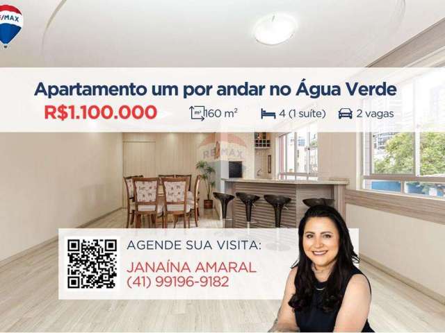 Apartamento de 159,77m² no Água Verde, 4 quartos, 1 suíte, 2 vagas