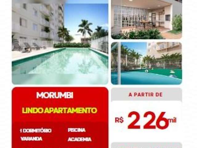 Apartamento de 1 dormitório com sacada no Morumbi