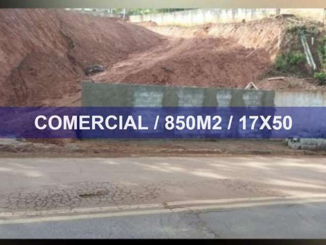 Terreno comercial 850m2, 17x50, muito bem localizado!