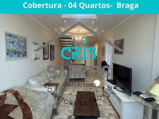 Cobertura duplex para venda com amplo terraço, 04 quartos em Braga - Cabo Frio - RJ