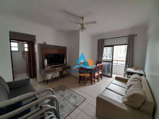 Apartamento  mobiliado com 1 dormitório, 1 suíte, à venda, 54 m² por R$ 378.000 - Vila Guilhermina - Praia Grande/SP