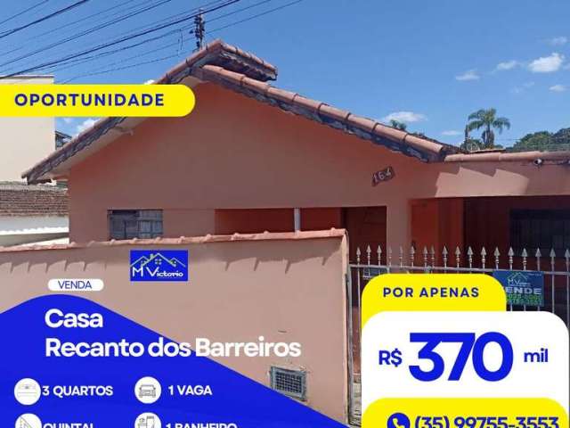 Casa à venda no bairro Recanto dos Barreiros - Pouso Alegre/MG