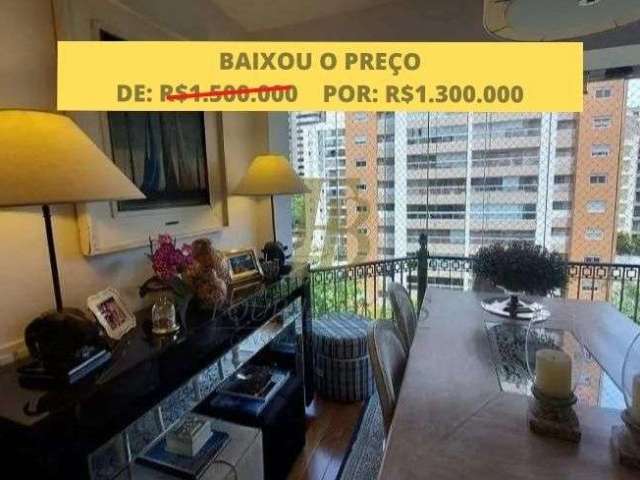 Apartamento mobiliado com 123 m2 , 2 suítes no Real Parque