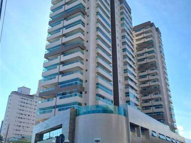 Apartamento em Praia Grande com vista parcial para o mar, 02 dormitórios