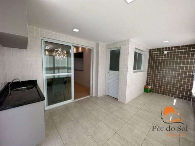 Apartamento com 3 dormitórios à venda, 117 m² por R$ 898.000,00 - Boqueirão - Praia Grande/SP
