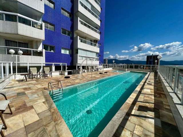 Apartamento com Sacada Gourmet, Pequena Vista Mar e Lazer Completo