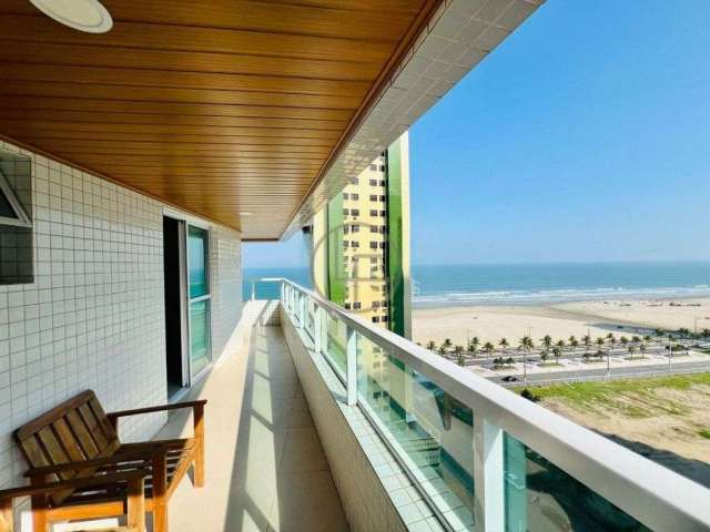 Apartamento com Sacada Vista Mar e Lazer Completo