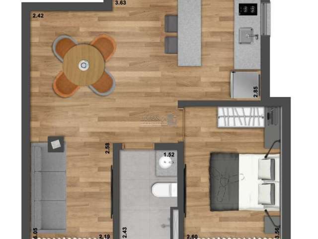 Apartamento com 1 quarto à venda na Rodovia José Carlos Daux, --, Saco Grande, Florianópolis por R$ 791.276