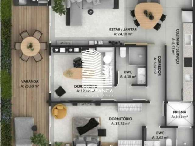 Apartamento com 2 quartos à venda na Rodovia Haroldo Soares Glavan, --, Cacupé, Florianópolis por R$ 2.501.919