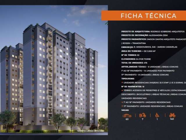 AP em lançamento, na planta - 2 dormitórios