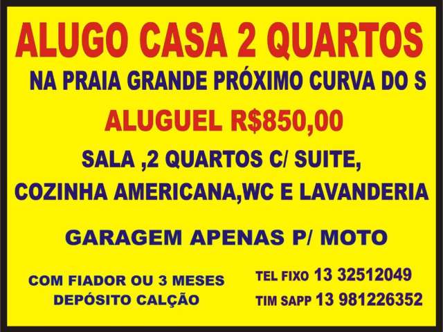 Alugo casa 2 quartos, ribeirópolis, praia grande