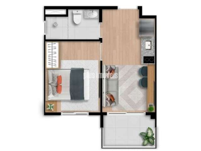 Apartamento com 1 Quarto e 1 banheiro à Venda, 27 m²