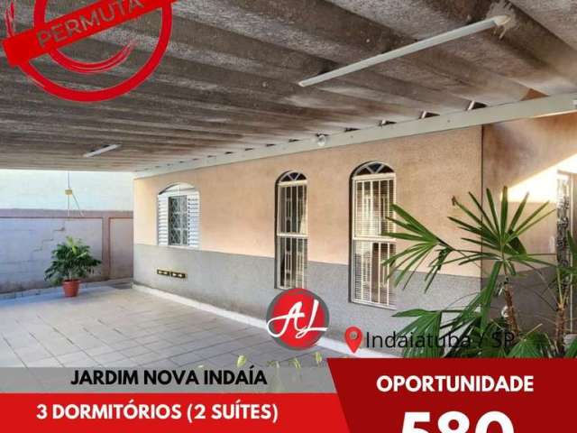 Casa A Venda Com Terreno 250 metros - 3 Dormitórios (2 Suítes) - Indaiatuba - SP!