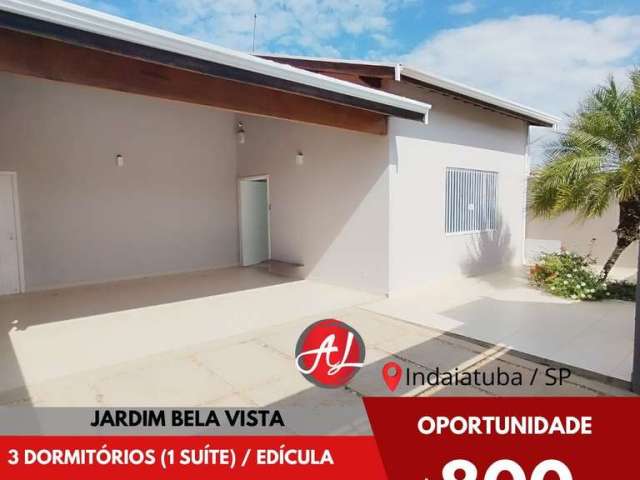 Casa Térrea Espaçosa Em Terreno De 274m²  - Jardim Bela Vista - Indaiatuba - SP!