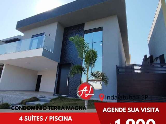 Jardim Reserva Bom Viver De Indaiatuba - Casa Nova 4 Suítes - Condomínio Reserva Bom Viver - Indaiatuba - SP!