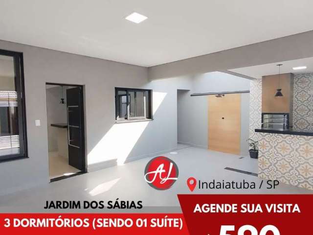 Casa Nova A Venda Com 3 Dormitórios - Indaiatuba - SP!