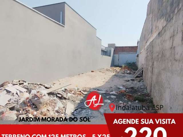 Terreno A Venda Com 125 Metros - Jardim Morada Do Sol - Indaiatuba - SP!