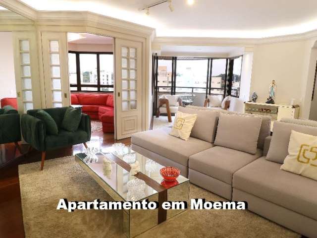 Apartamento super confortável com 227 m2 4 Quartos, 2 Suites, Torre com 1 apartamento por andar em Moema